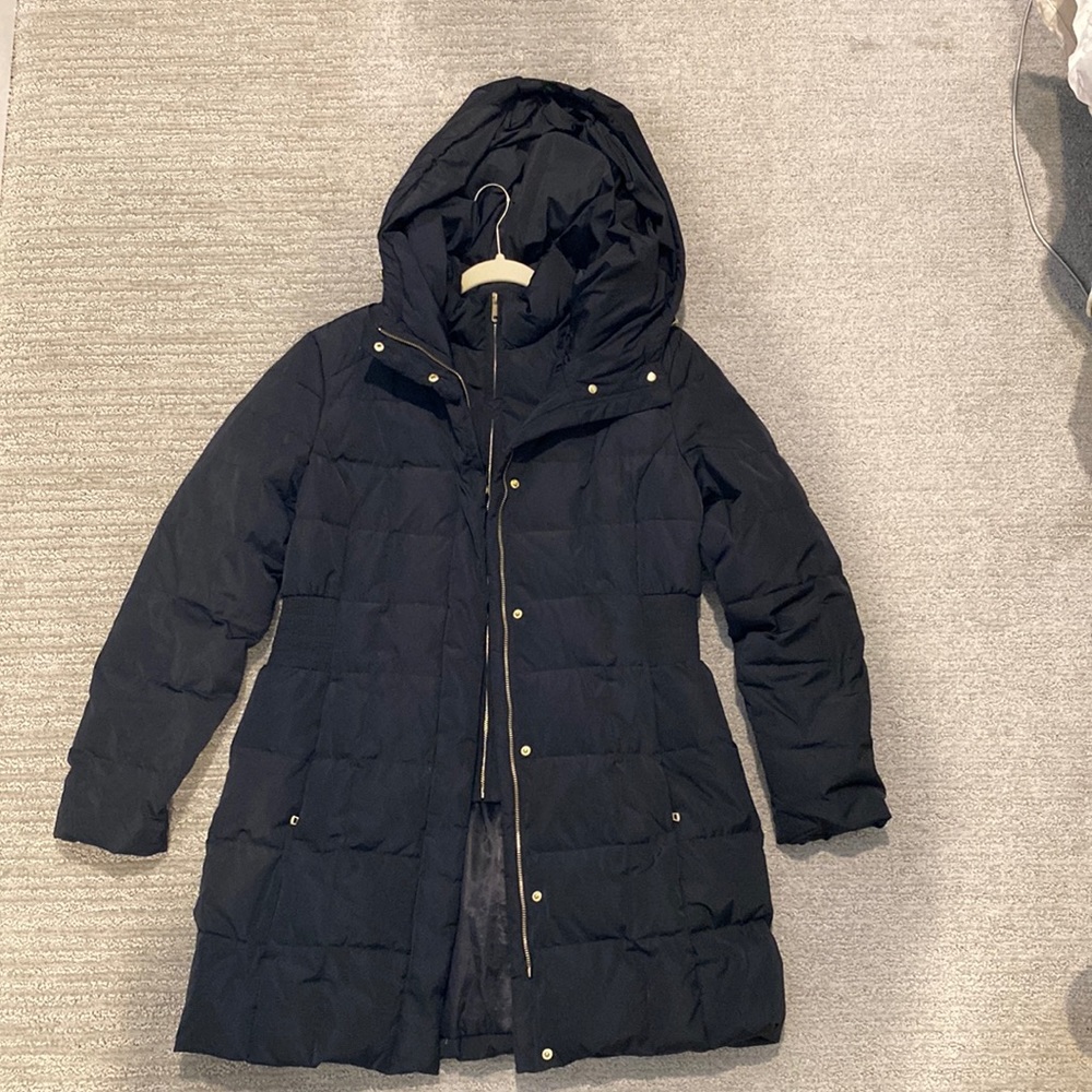 Cole Haan black down coat, size large